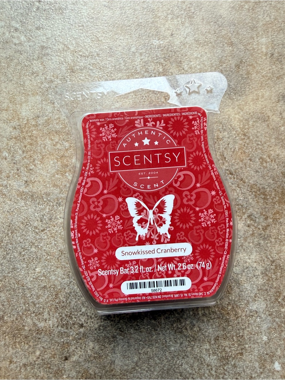 SCENTSY Bar Snowkissed Cranberry